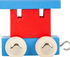 Small Foot Lettertrein Blauw en Rood Hout