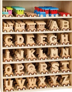 Small Foot Lettertrein Letters Natuurlijk