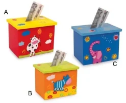 Spaarpot Dieren Hout