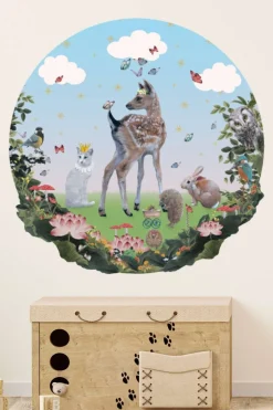 Sticky Tales Muursticker Groot Hert met Vriendjes