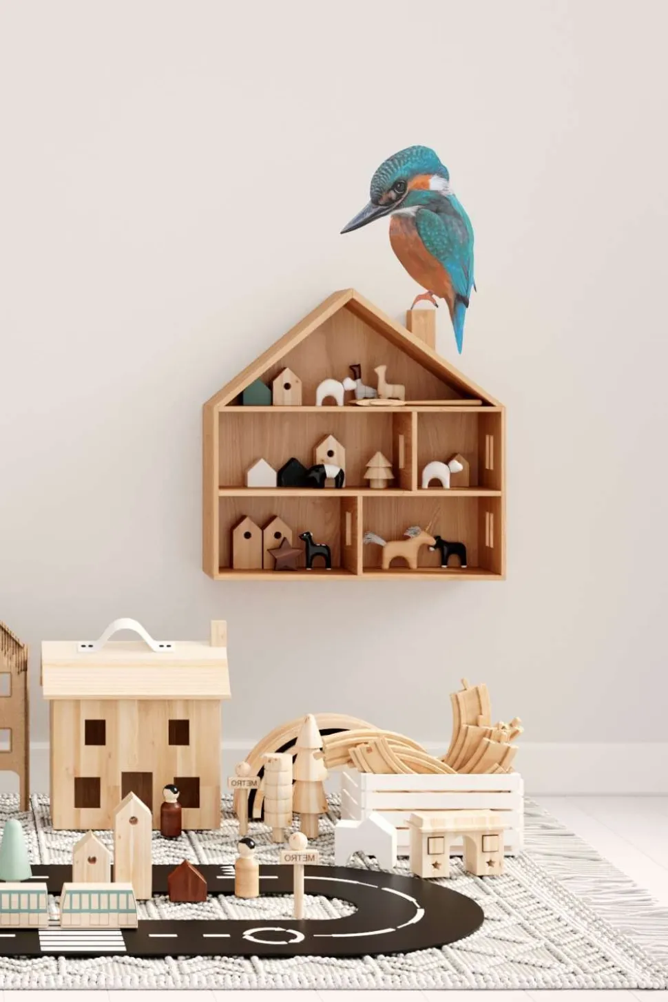 Sticky Tales Muursticker Bella de IJsvogel