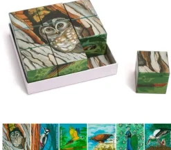 Weizenkorn Blokkenpuzzel vogels Hout