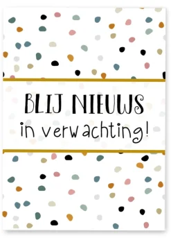 Wenskaart Blij Nieuws in Verwachting
