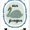 Wenskaart Een Jongen (zwaan)