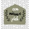 Wenskaart een nieuwe plek (groen)