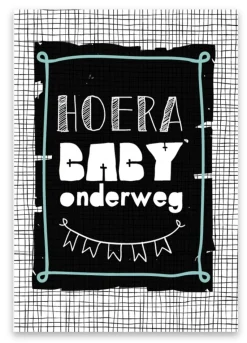 Wenskaart Hoera Baby Onderweg