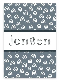 Wenskaart Jongen (regenboog)