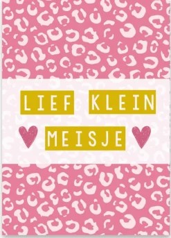 Wenskaart Lief Klein Meisje (panter)