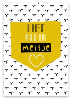 Wenskaart Lief Klein Meisje
