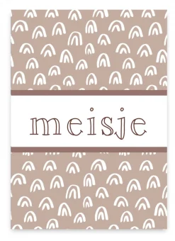 Wenskaart Meisje (regenboog)