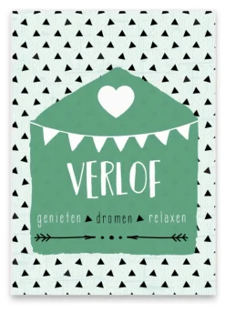 Wenskaart Verlof Genieten Dromen Relaxen