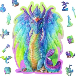 Wooden City Puzzel Hout Magnificent Dragon 150pcs