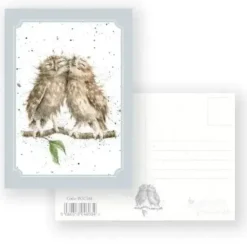 Wrendale Designs Anniversary Owls - Postcard