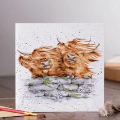 Wrendale Designs Blown Away (Highland Cows)