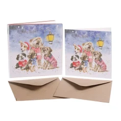 Wrendale Designs Kerstkaarten Oh Holy Night Set 8-delig