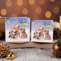 Wrendale Designs Kerstkaarten Oh Holy Night Set 8-delig