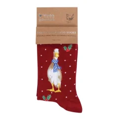 Wrendale Designs Kerstsokken Eend Christmas Scarves Duck
