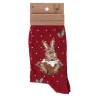 Wrendale Designs Kerstsokken Konijn Little Pudding
