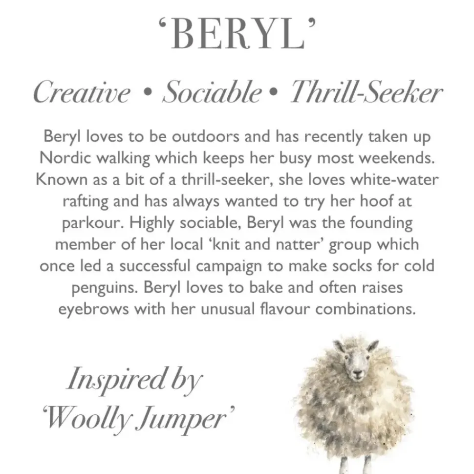 Wrendale Designs Knuffel Schaap Beryl the Sheep 24cm