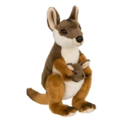 WWF Knuffel Wallaby met Jong 19cm